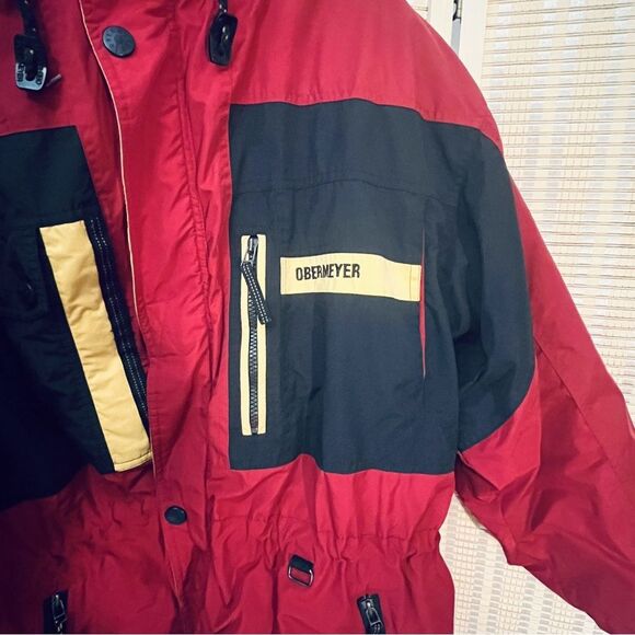 Vintage Obermeyer red,black & yellow ski jacket XL - Picture 5 of 14